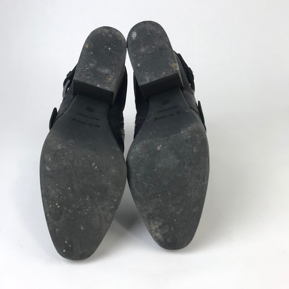 Vic Matie Leather Biker Moto Ankle Buckle Boots - Picture 6 of 8